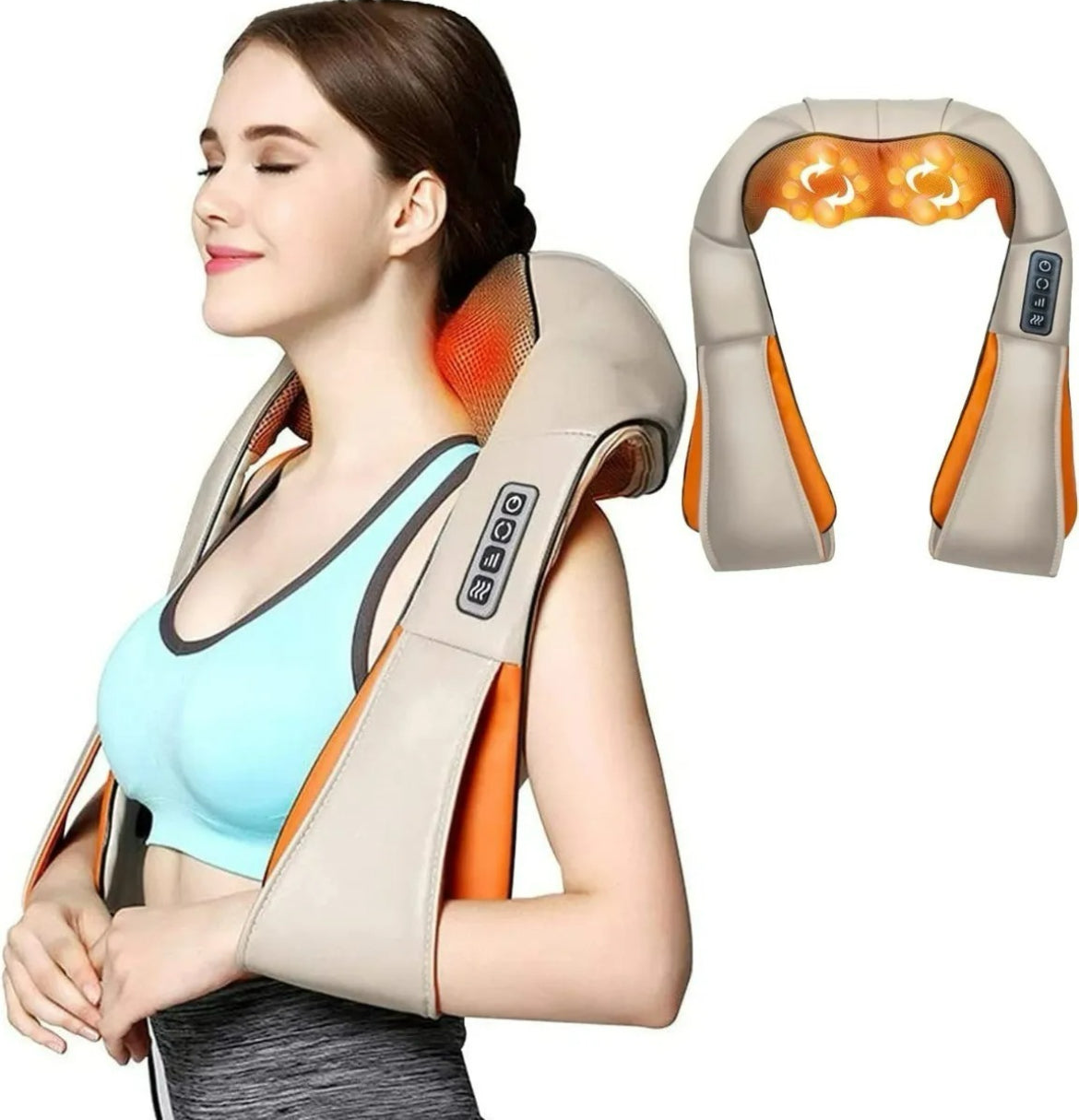 Masajeador de Cuello Shiatsu 8 Nodos