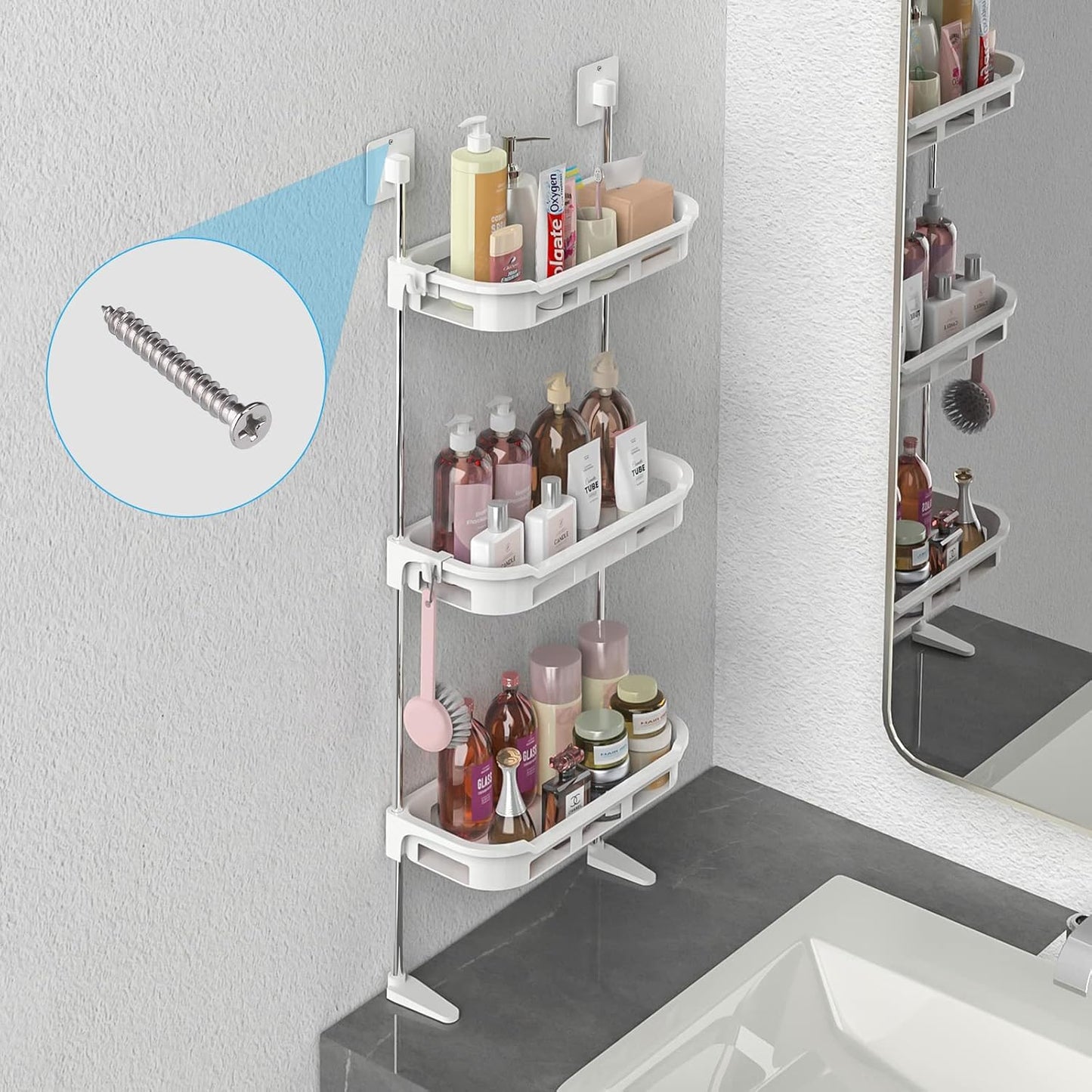 ESTANTE ORGANIZADOR 3 NIVELES PARA BAÑO