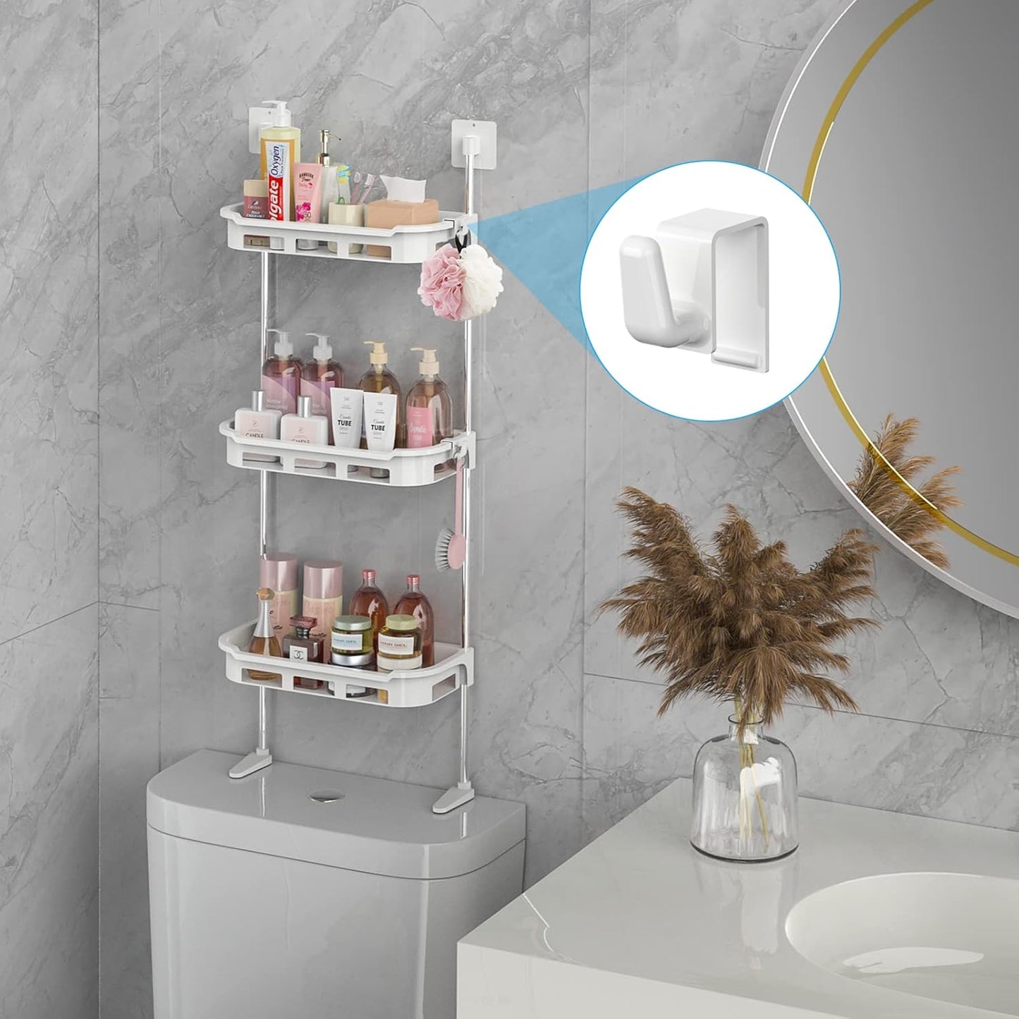 ESTANTE ORGANIZADOR 3 NIVELES PARA BAÑO