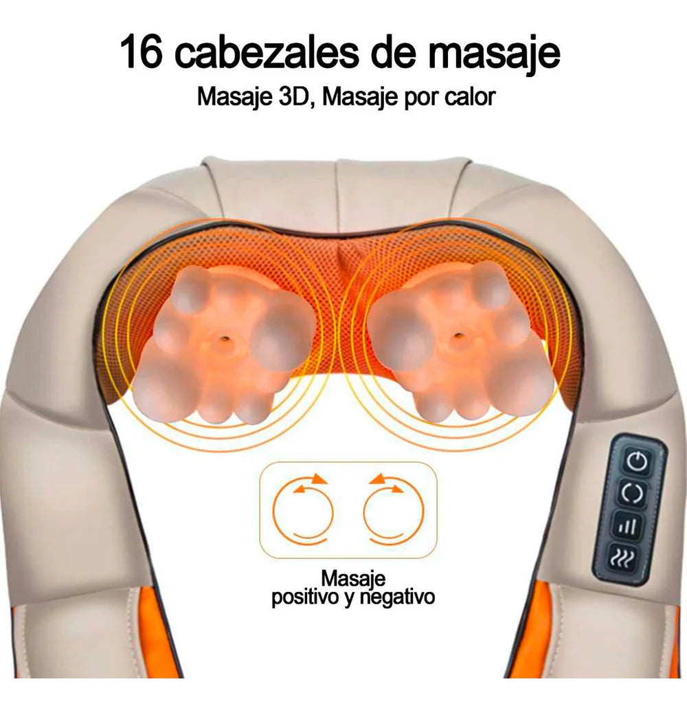 Masajeador de Cuello Shiatsu 8 Nodos