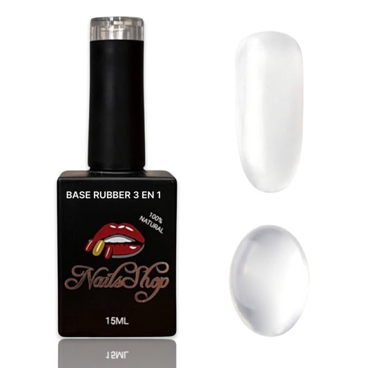 BASE RUBBER ( 3 en 1 )15 ML - Wendynails Velasquez